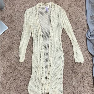 Along Cream Knit Cardigan